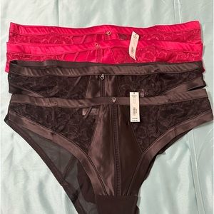 4 Piece Bundle Ann Summers Lace Panties Size L ( 37.5/ 38 ins waist.
